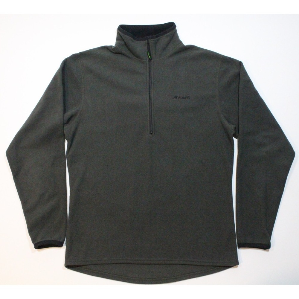 EMS Eastern Mountain Sports Men's Small Green 1/4 Zip Pullover Fleece‎ Jacket